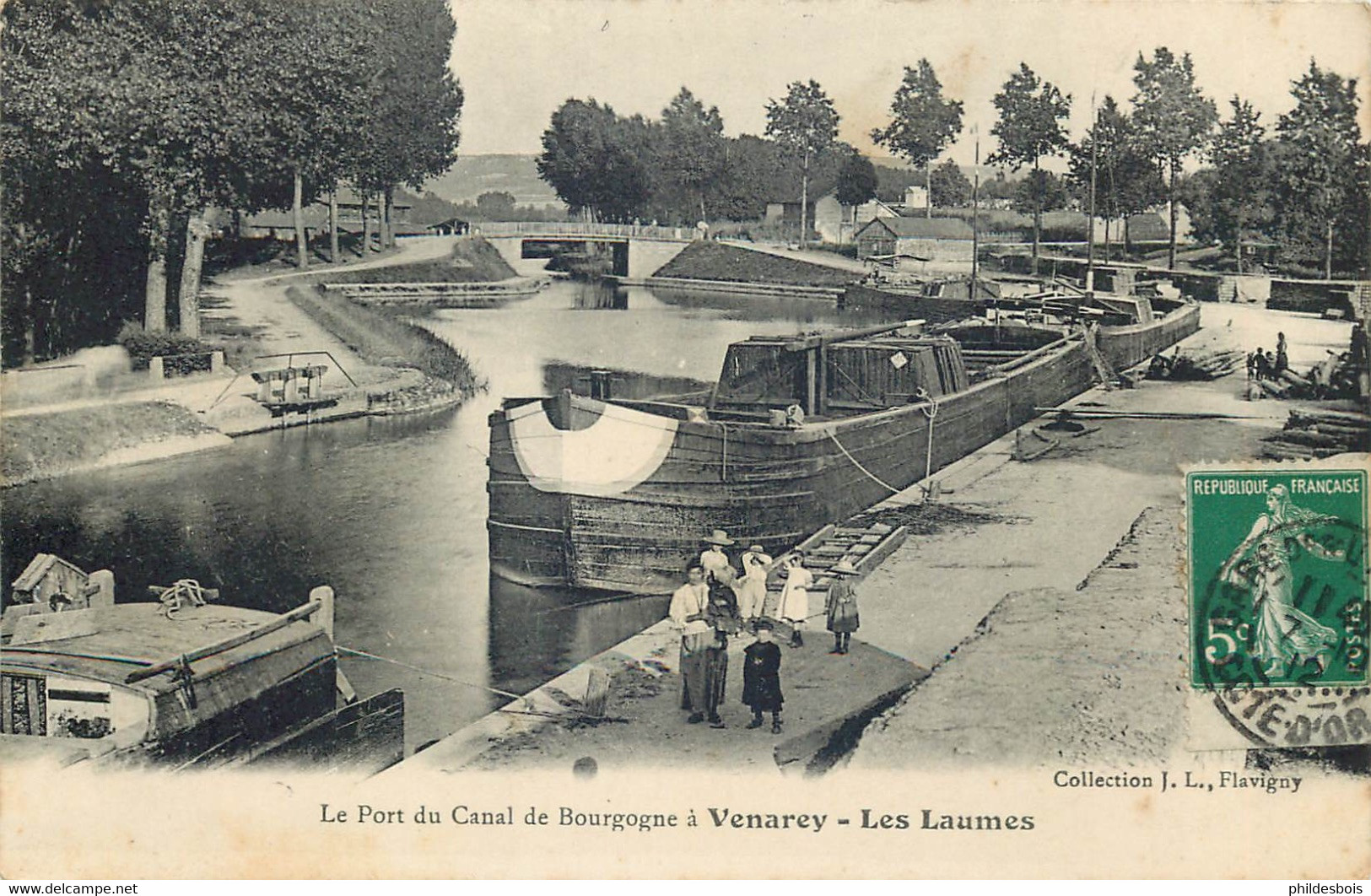 COTE D'OR  VENAREY LES LAUMES  Le Port Du Canal De Bourgogne (peniche) - Venarey Les Laumes