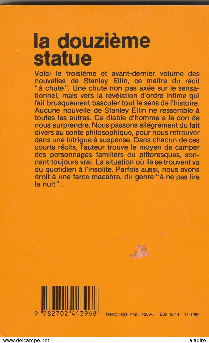 STANLEY ELLIN - La Douzième Statue - Editions Le Masque N° 1702 - 221 Pages - 1982 - Le Masque