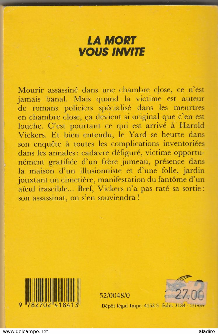 PAUL HALTER - La Mort Vous Invite - Editions Le Masque N° 1931 - 187 Pages - 1988 - Le Masque