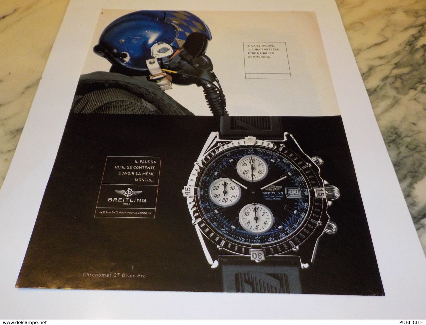 ANCIENNE PUBLICITE L ESPRIT  MONTRE BREITLING 1998 - Andere & Zonder Classificatie