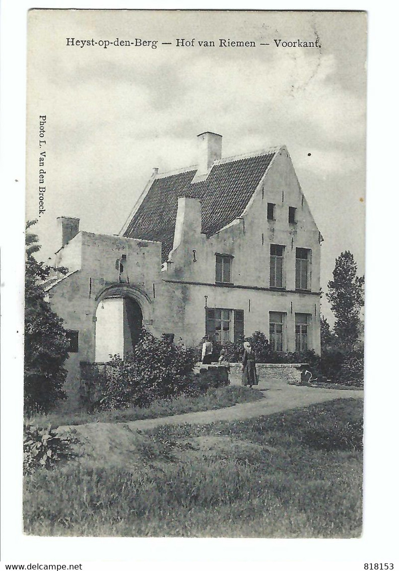 Heist-op-den-Berg   Heyst Op Den Berg   -  Hof Van Riemen - Voorkant  1911 - Heist-op-den-Berg