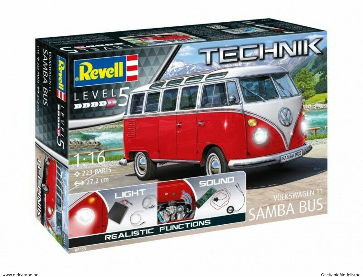 Revell - VW Volkswagen T1 SAMBA BUS Combi Technik maquette kit plastique réf. 00455 Neuf NBO 1/16