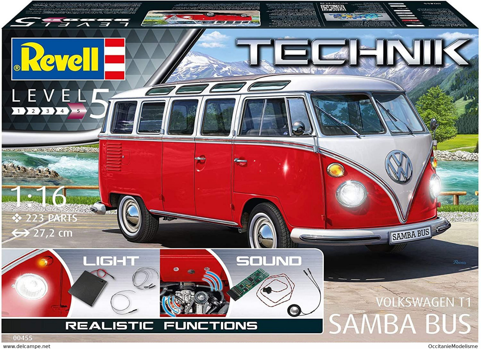 Revell - VW Volkswagen T1 SAMBA BUS Combi Technik maquette kit plastique réf. 00455 Neuf NBO 1/16