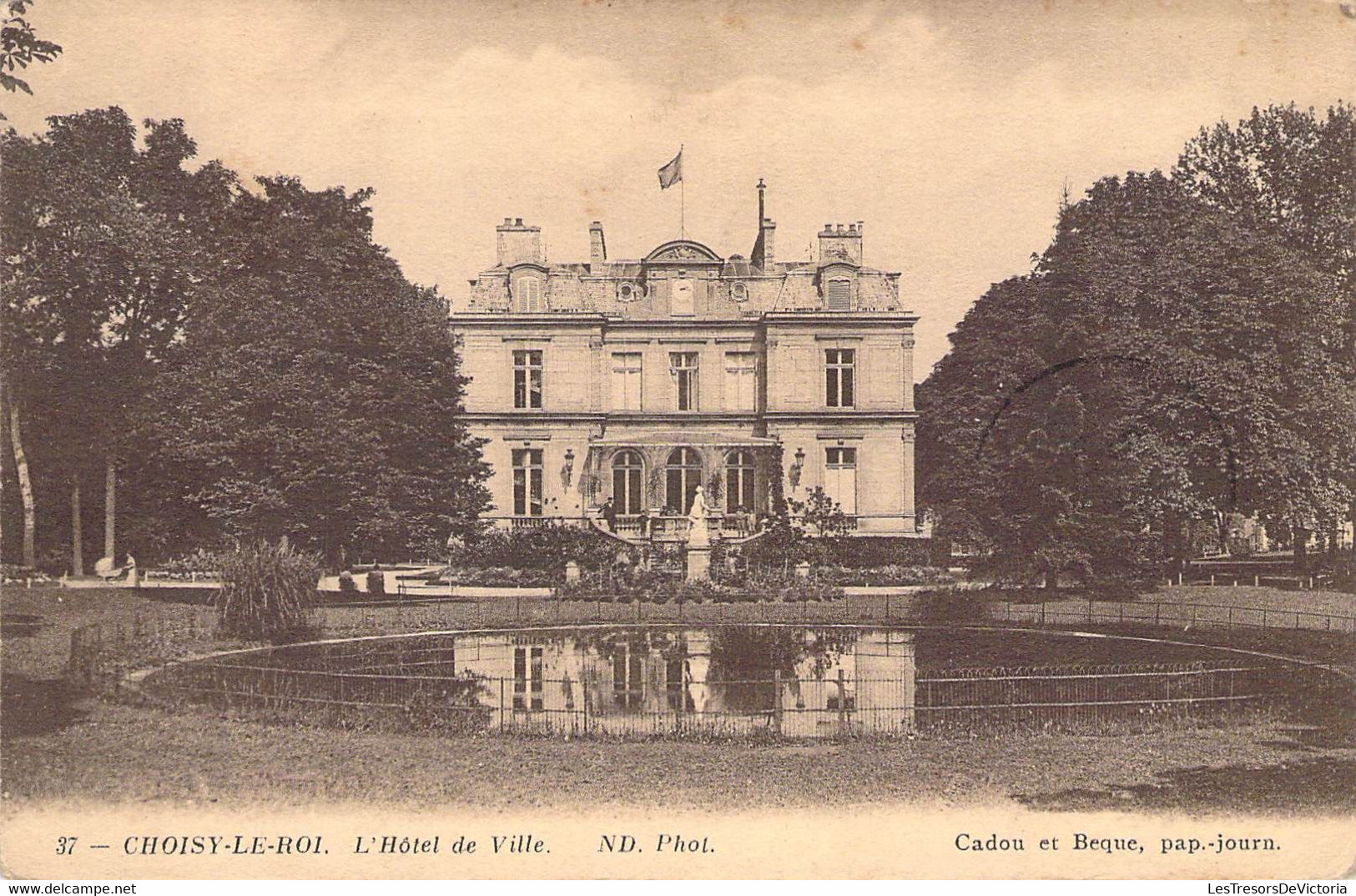 CPA France - Val De Marne - Choisy Le Roi - L'Hôtel De Ville - N. D. Phot. - Cadou Et Beque - Oblitérée 1915 - Militaire - Choisy Le Roi