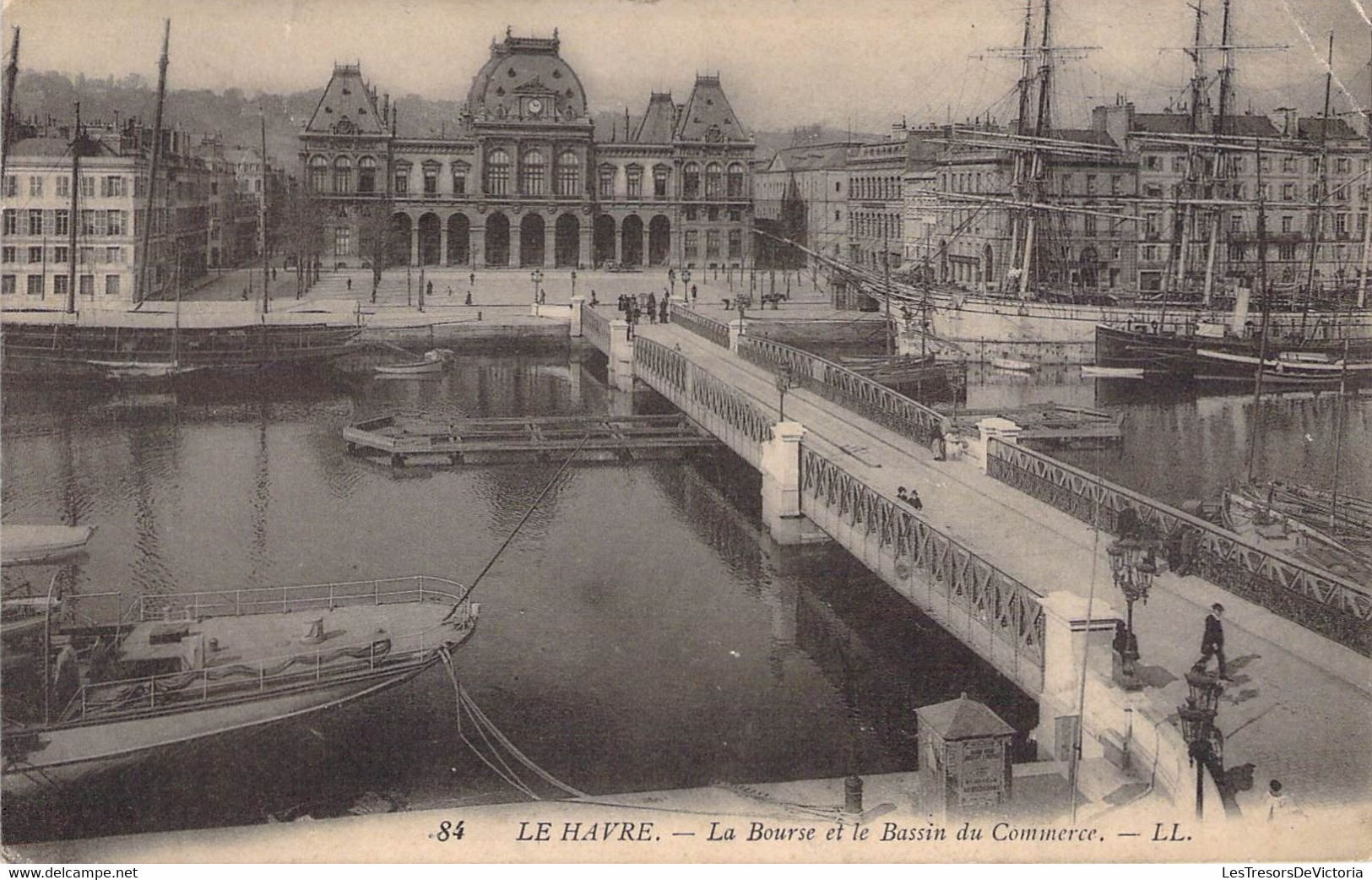 CPA France - Seine Maritime - Le Havre - La Bourse Et Le Bassin Du Commerce - L. L. - Pont - Bateau - Animée - Port