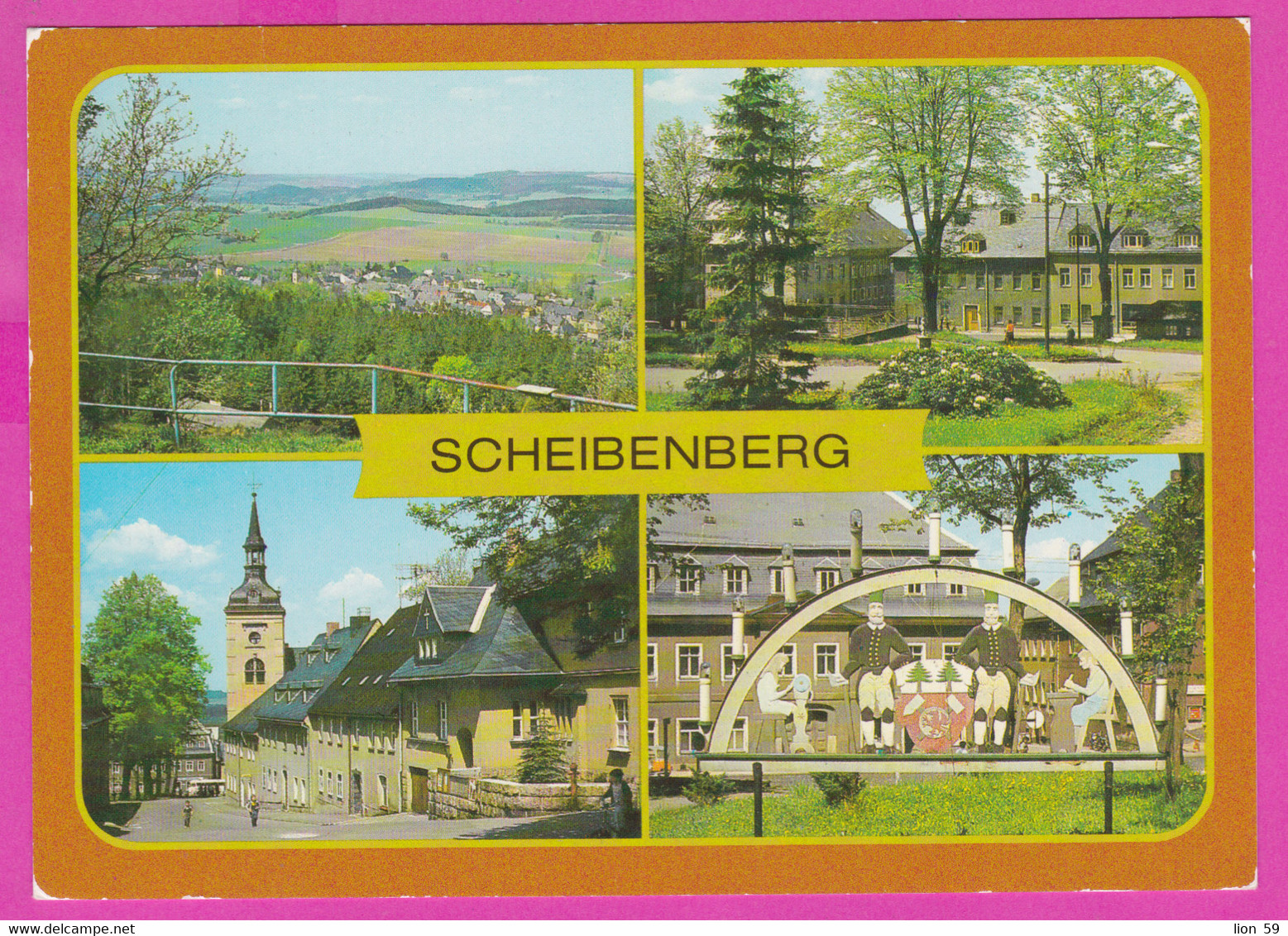 283620 / Germany - Scheibenberg (Kr. Annaberg) -Blick Vom Scheibenberg Auf Die Stadt Am Mark Rathaus Markt PC - Scheibenberg