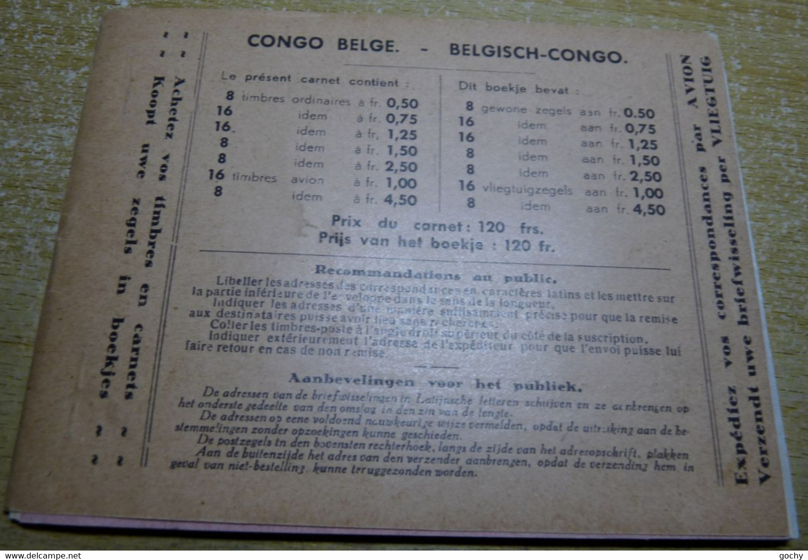 BELGIAN CONGO BELGE :  1937 -    CARNET A5  **    COMPLET MAIS SANS AGRAFE ET ROUILLE 650,00€ - Carnets