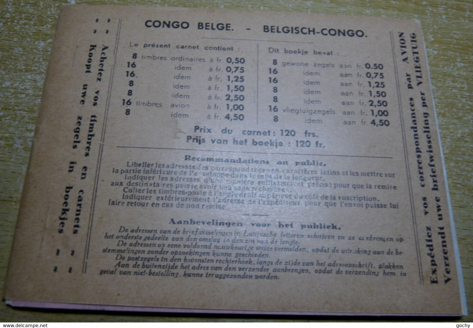 BELGIAN CONGO BELGE :  1937 -    CARNET A5  **    COMPLET MAIS SANS AGRAFE ET ROUILLE 650,00€ - Markenheftchen