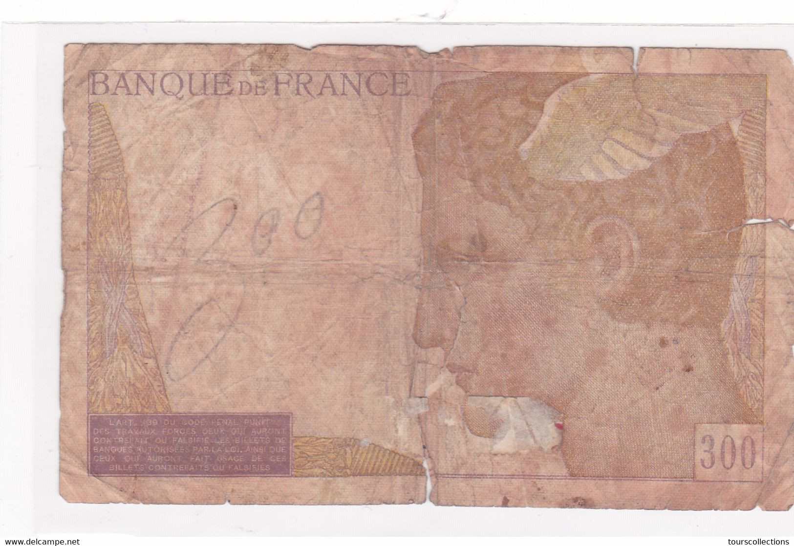 FRANCE Rare Billet De 300 Francs De 1938 N° Fayette : F 29 / 1 - 300 F 1938-1939