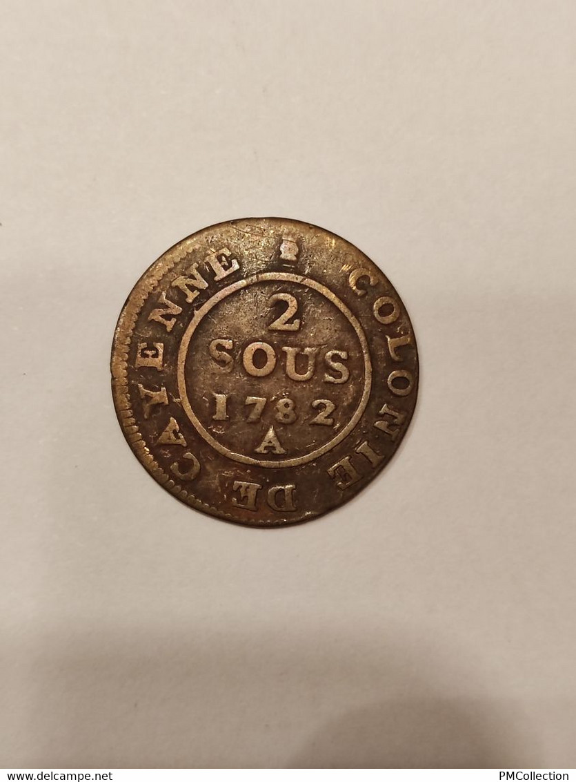 2 SOUS DE CAYENNE 1782 - Frans-Guyana