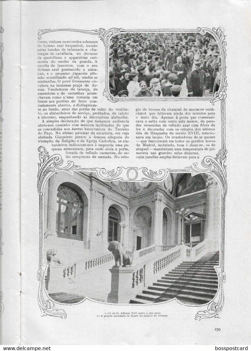 Lisboa - España - Rei Alfonso XIII - King - Monarquia - Italia - Opera - Ilustração Portuguesa Nº 158, 1909 - Portugal - Informations Générales