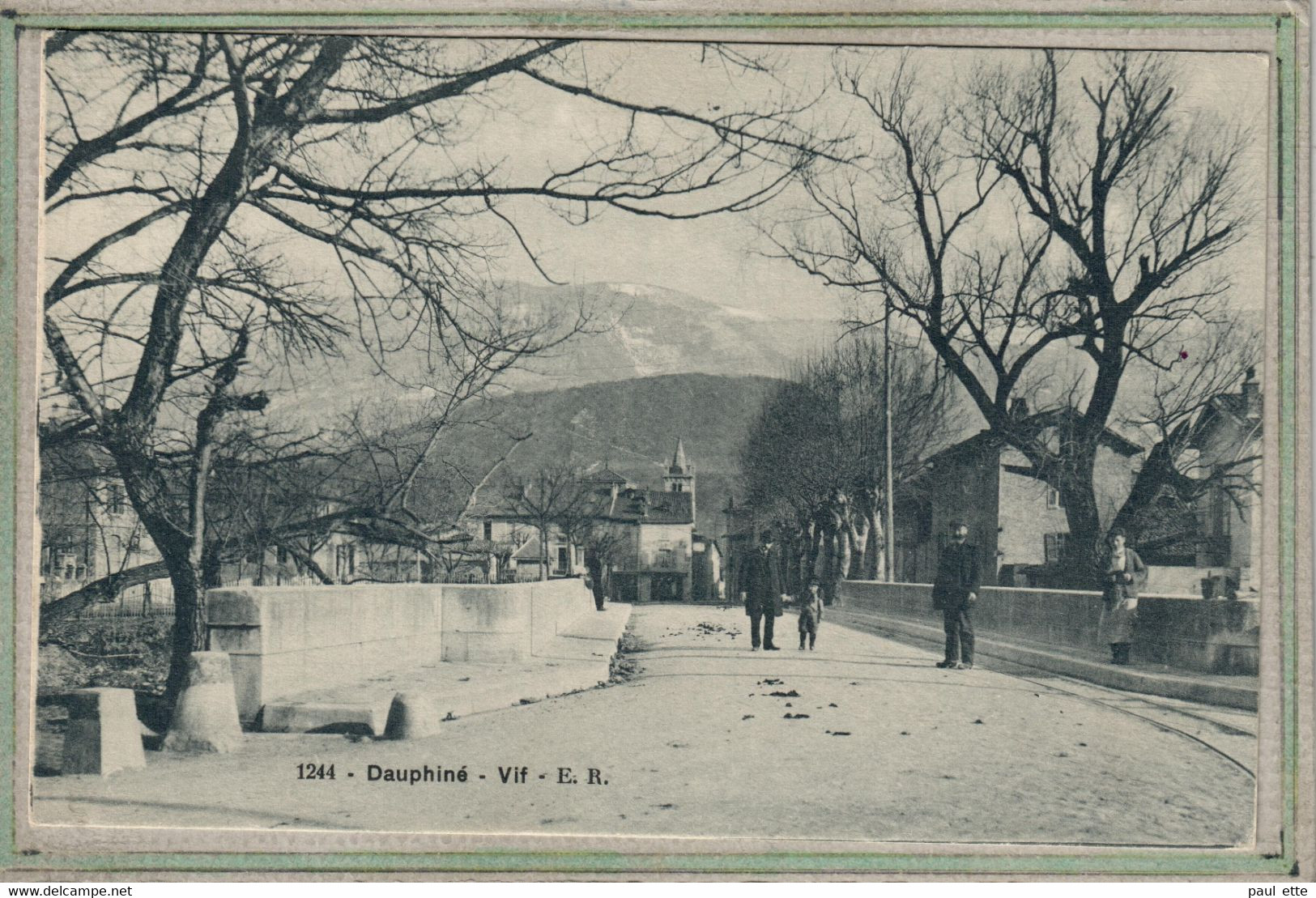 CPA (38) VIF - Aspect De L'entrée Du Bourg Par Le Pont Sur Le Drac En 1910 - Vif