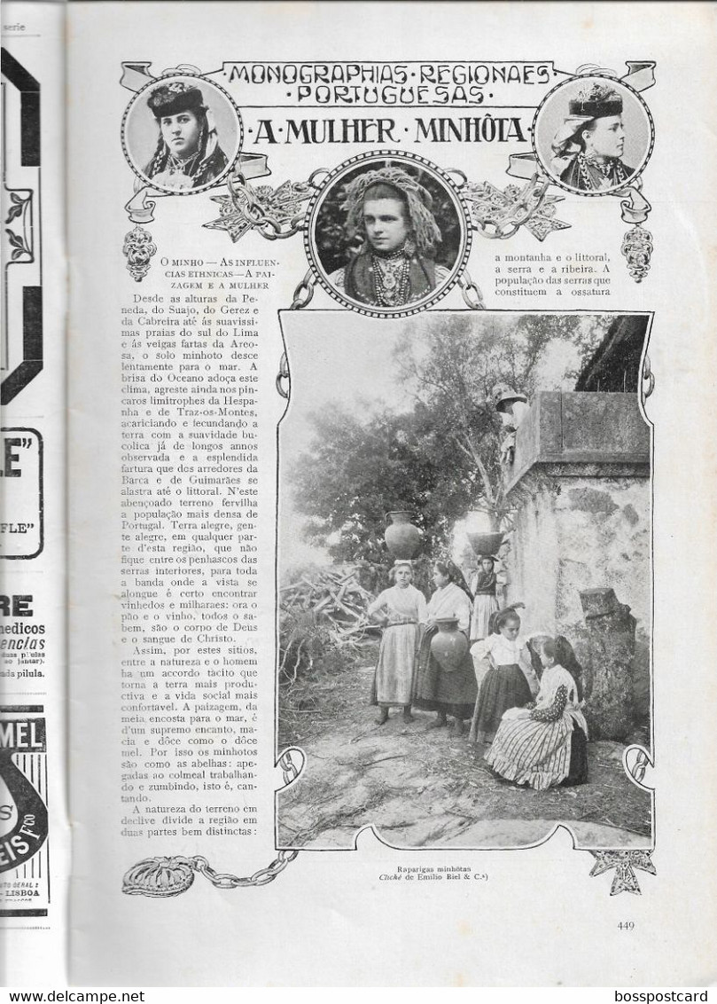 Barcelos Minho Carcavelos Cricket Guimarães Ruínas Romanas Militar Toros - Ilustração Portuguesa Nº 216, 1910 Portugal - General Issues