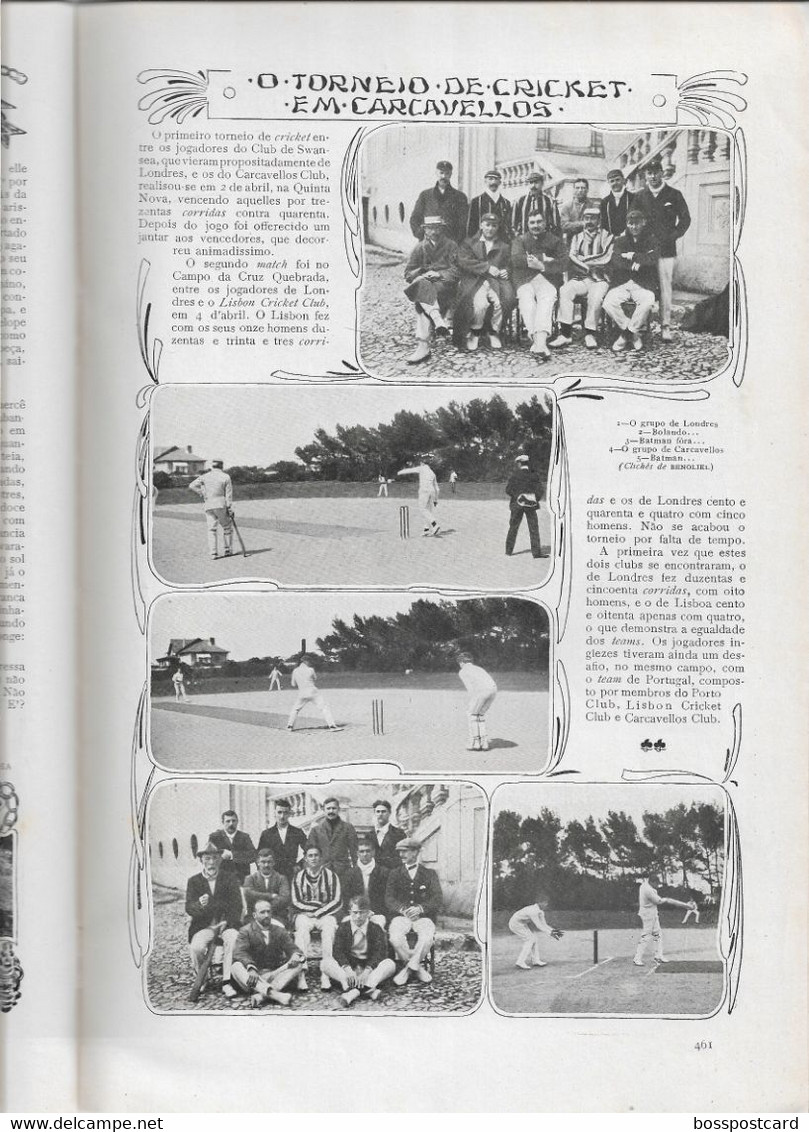 Barcelos Minho Carcavelos Cricket Guimarães Ruínas Romanas Militar Toros - Ilustração Portuguesa Nº 216, 1910 Portugal - General Issues