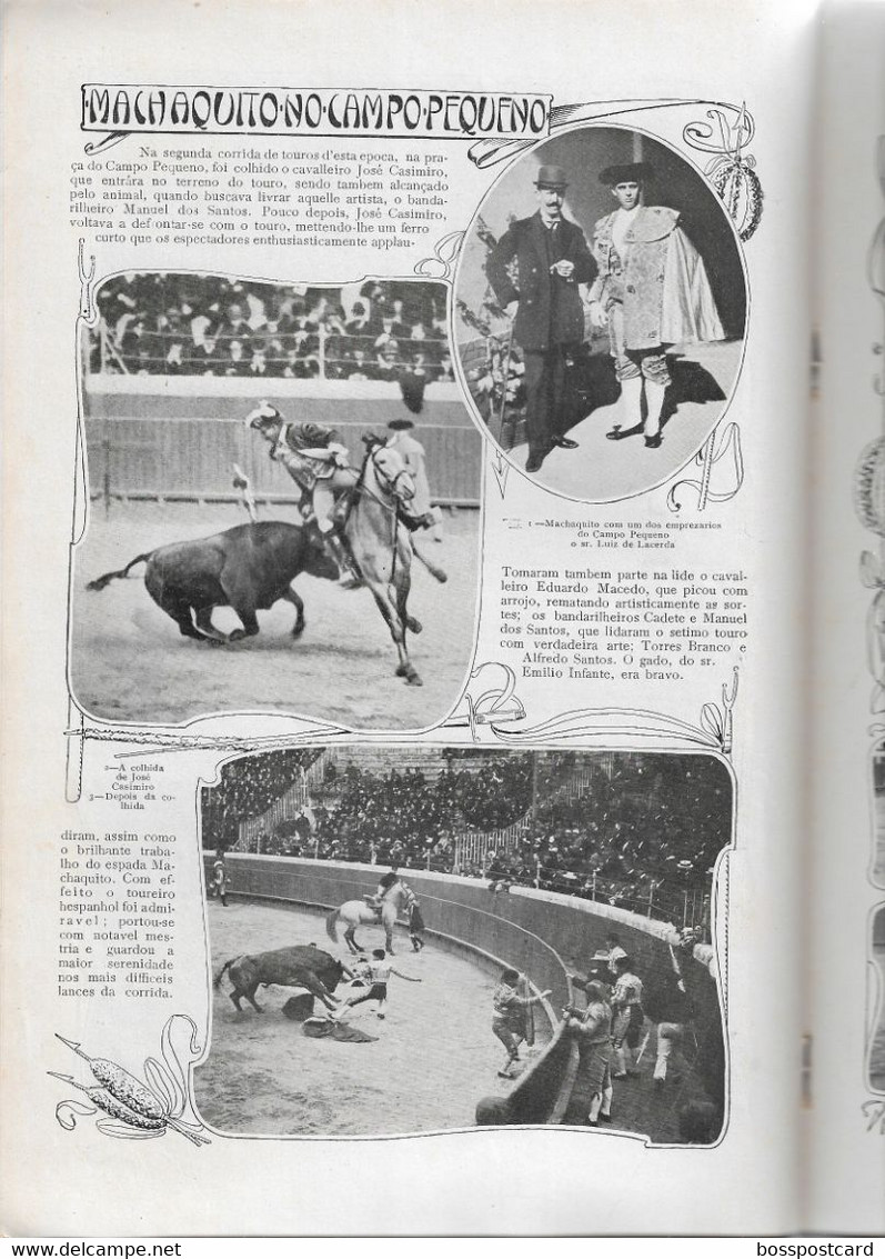 Barcelos Minho Carcavelos Cricket Guimarães Ruínas Romanas Militar Toros - Ilustração Portuguesa Nº 216, 1910 Portugal