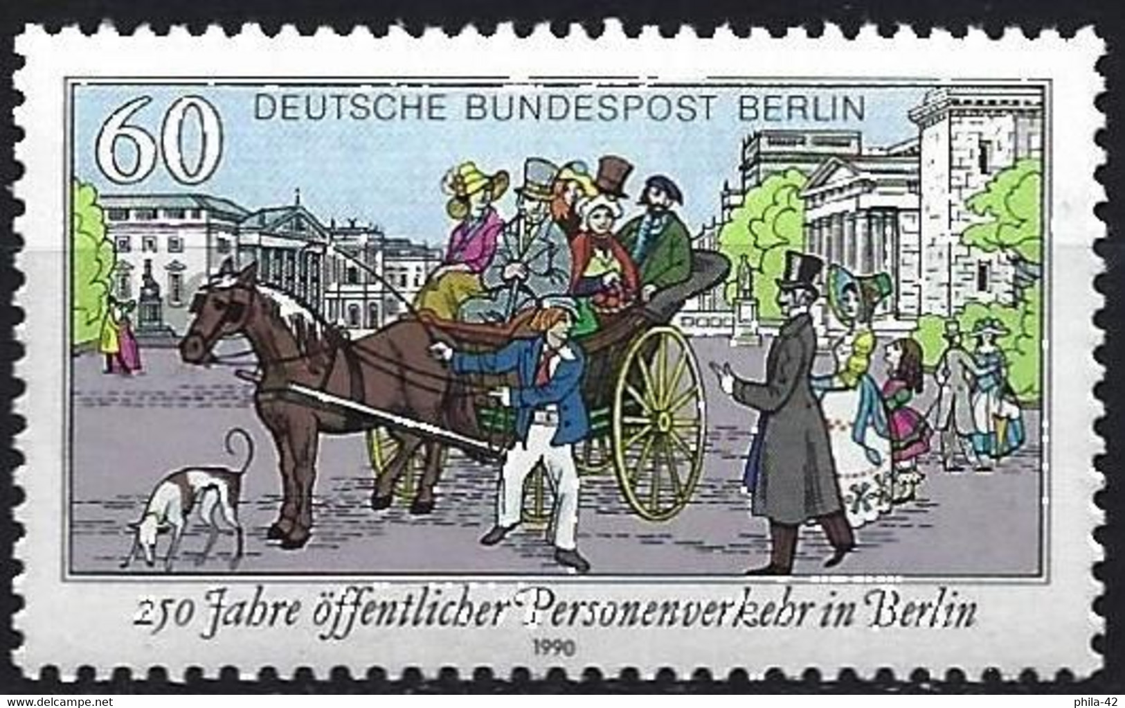 Germany (Berlin) 1990 - Mi 861 - YT 822 ( Horse-drawn Carriage ) MNH** - Diligences