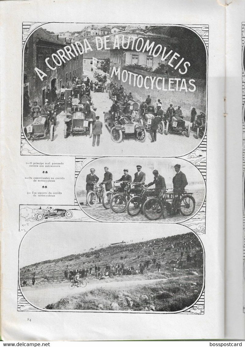 Porto - Lisboa - Mota - Moto - Motorbike - Ilustração Portuguesa Nº 230, 1910 - Portugal - Informaciones Generales