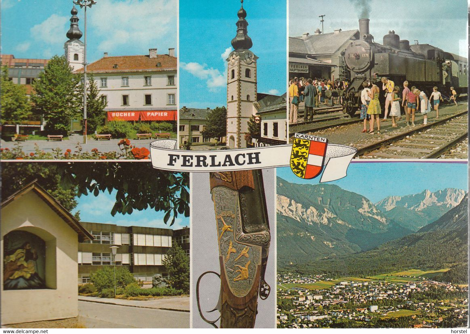 Austria - 9170 Ferlach - Ansichten - Train - Dampflokomotive - Kirche - Nice Stamp "Ferlach" - Ferlach