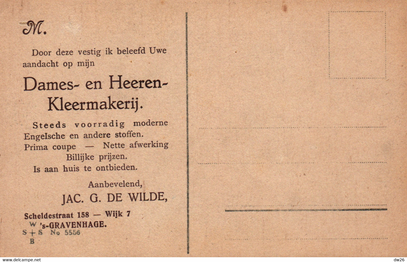 Illustration Court Barber - Jeune Femme Au Chapeau - Publicité:Dames En Heeren-Kleermakerij - Carte N° 5556 Non Circulée - Barber, Court