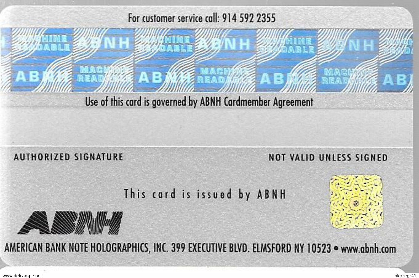 -CARTE-MAGNETIQUE-USA-ABNH-AMERICAN BANK-PLATINIUM -TBE-RARE - Tarjeta Bancaria Desechable