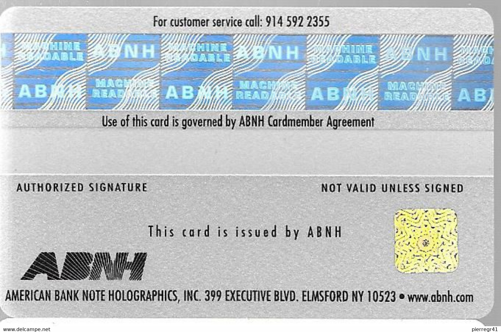 -CARTE-MAGNETIQUE-USA-ABNH-AMERICAN BANK-PLATINIUM -TBE-RARE - Disposable Credit Card