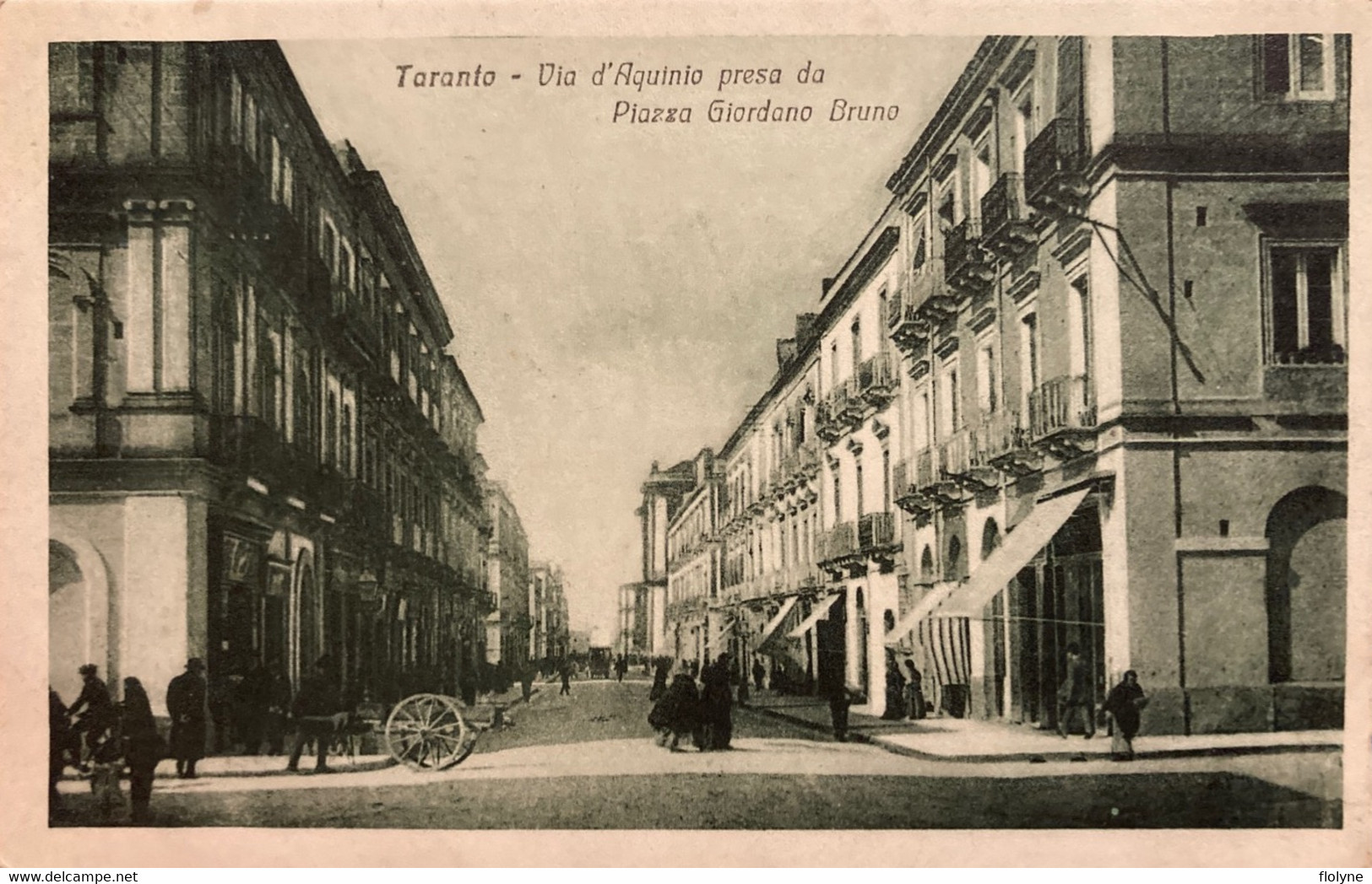 Taranto - Tarente - Via D’aquinio Presa Da Piazza Giordano Bruno - Italie Italia - Taranto