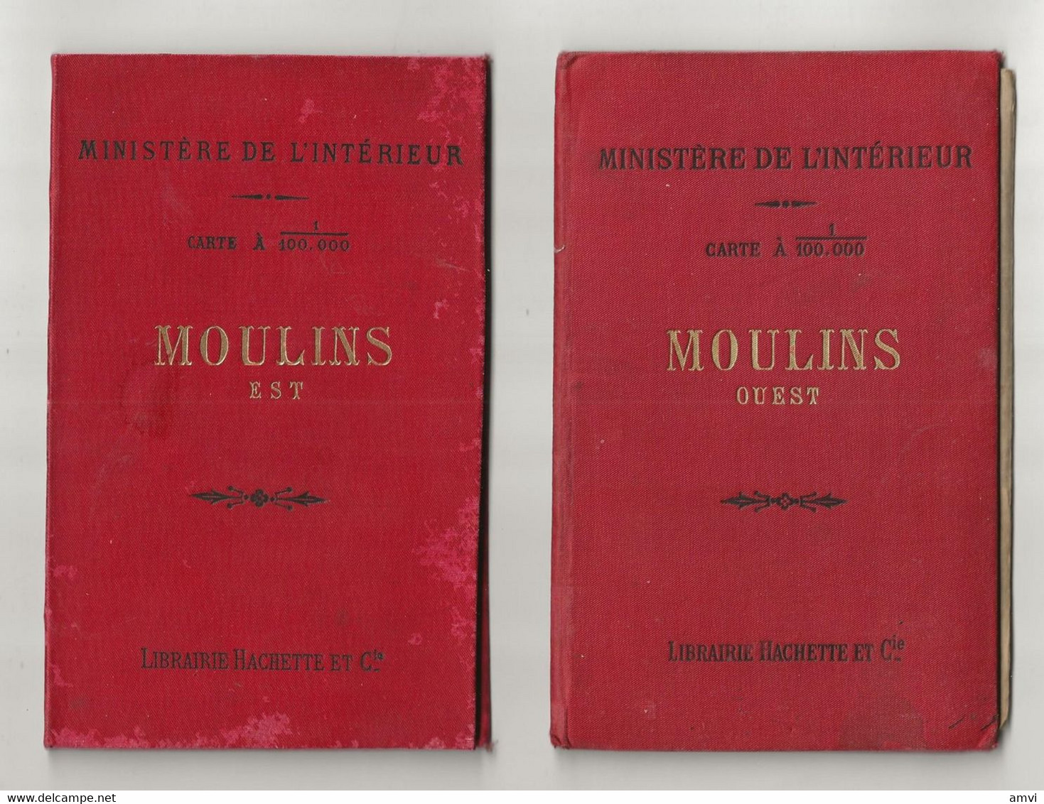 22-11-3298 Carte Du Ministère De L'Intérieur : MOULINS Ouest  Et Est (03) - 1 / 100 000ème - Strassenkarten