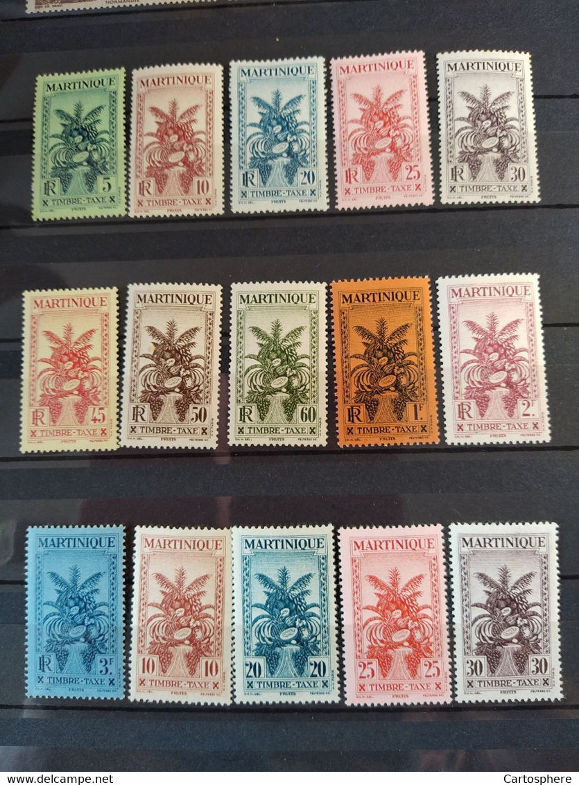 Martinique - 1933-43 - Taxe TT N°Yv. 12 à 26* - Timbres-taxe