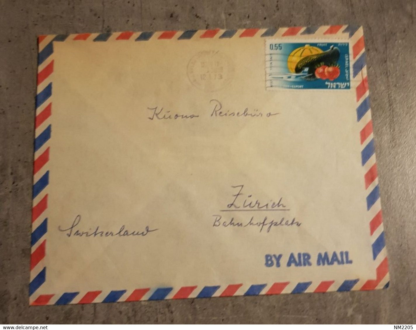 ISRAEL ENVELOPPE LETTER COVER CIRCULED SEND TO SWITZERLAND - Poste Aérienne