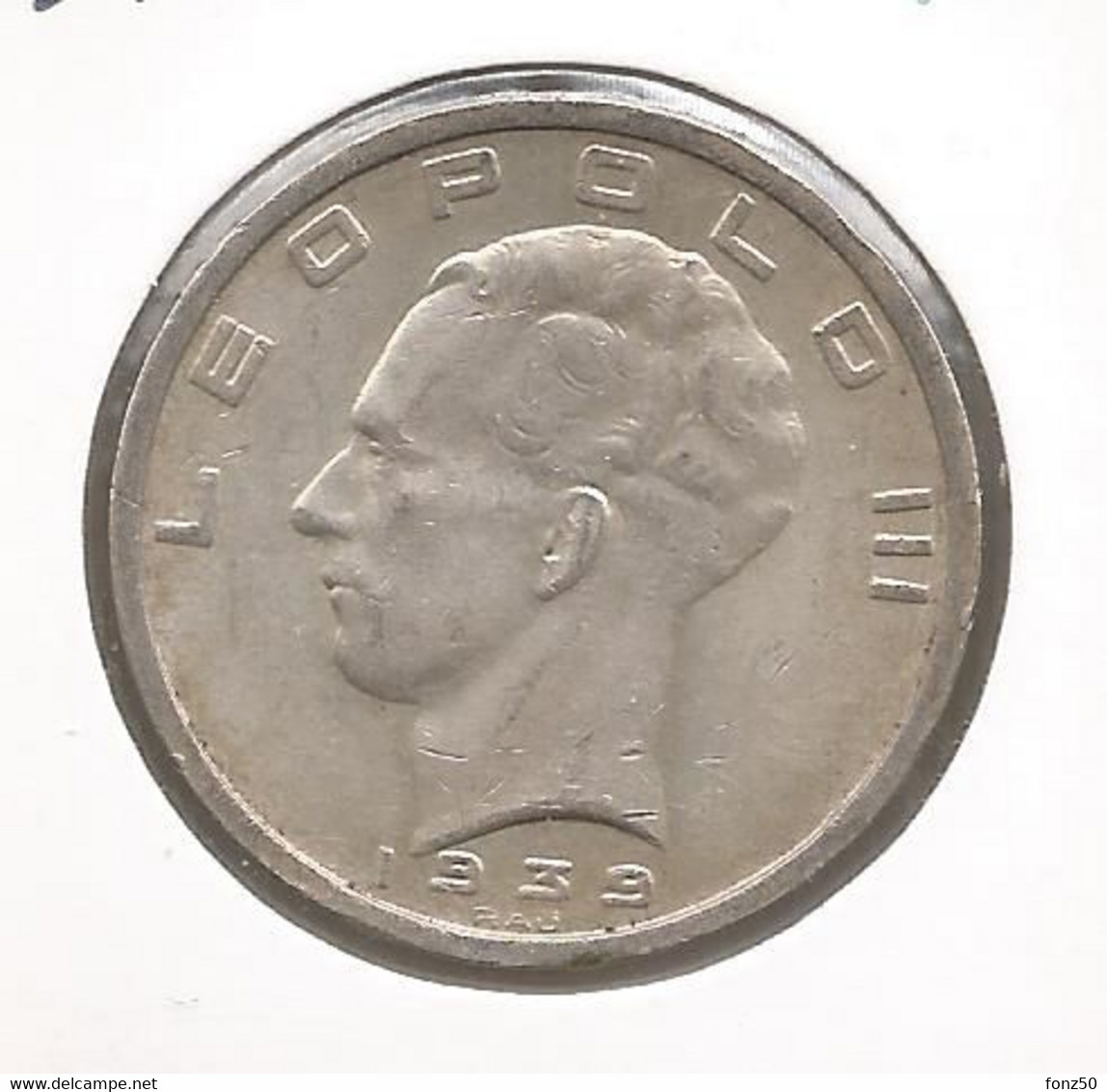 LEOPOLD III * 50 Frank 1939 Frans/vlaams  Pos.B * Nr 10492 - 50 Frank