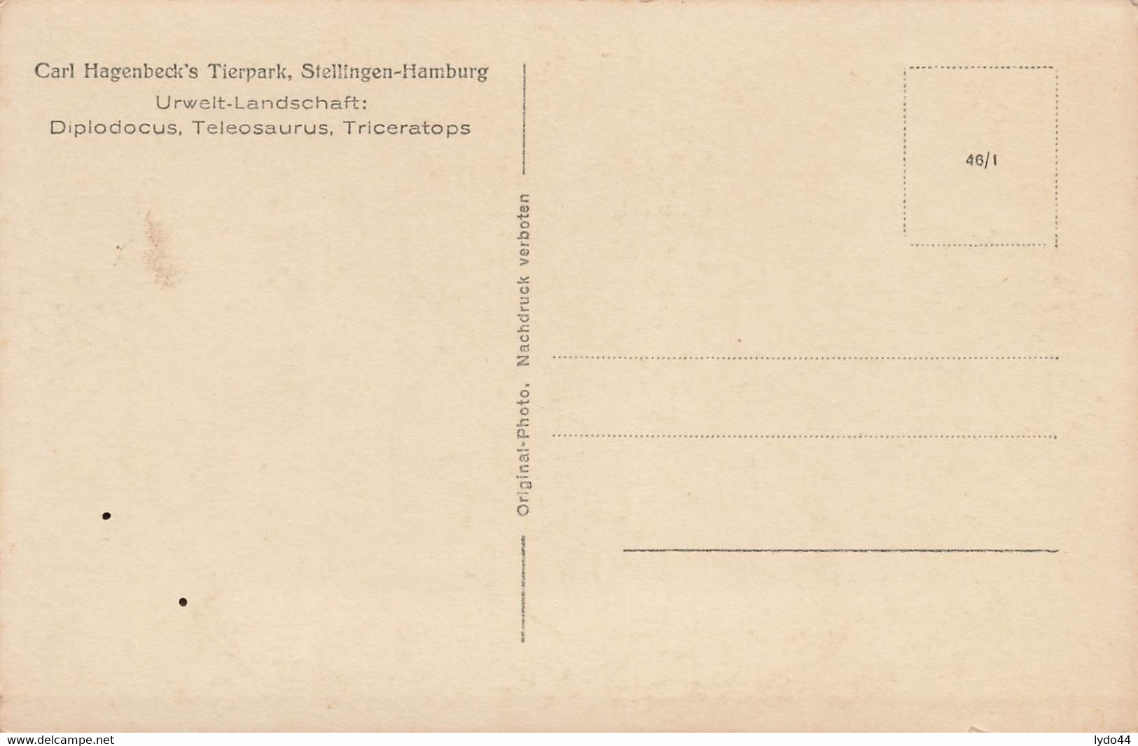 STELLINGEN HAMBURG , Hambourg , Carl Hagenbeck's Tierpark , Zoo , Diplodocus , Teleosaurus , Triceratops - Eimsbüttel