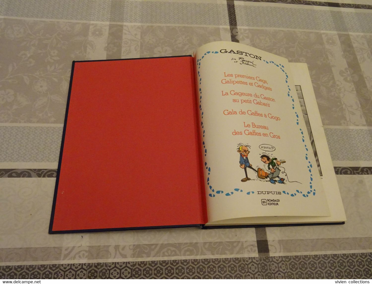 Franquin Gaston Lagaffe Bd Reliée N° 1 Dupuis Rombaldi En Bon état 224 Pages - Gaston