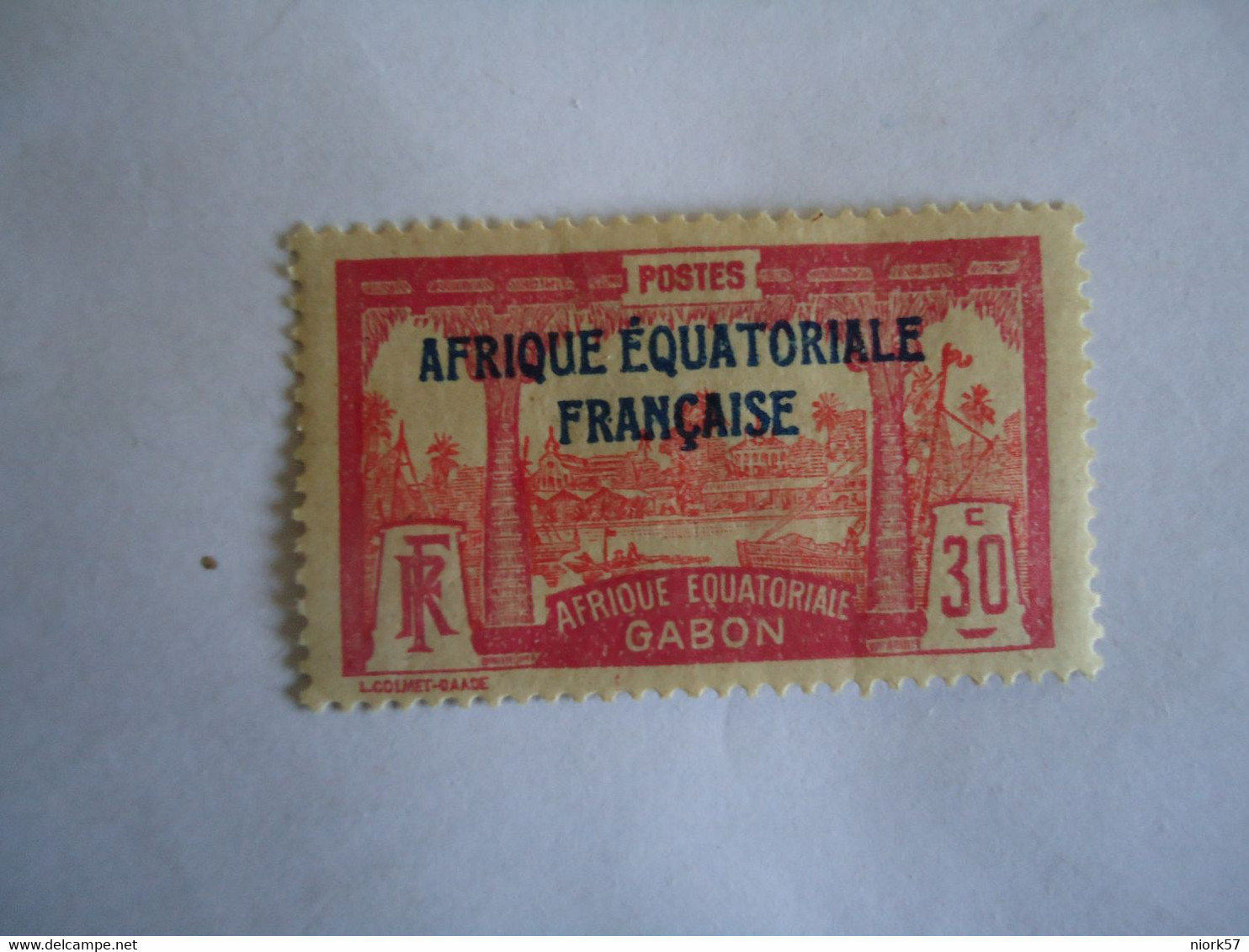 GABON  FRANCE  COLONIES MLN   STAMPS  30C     1924 - Altri & Non Classificati