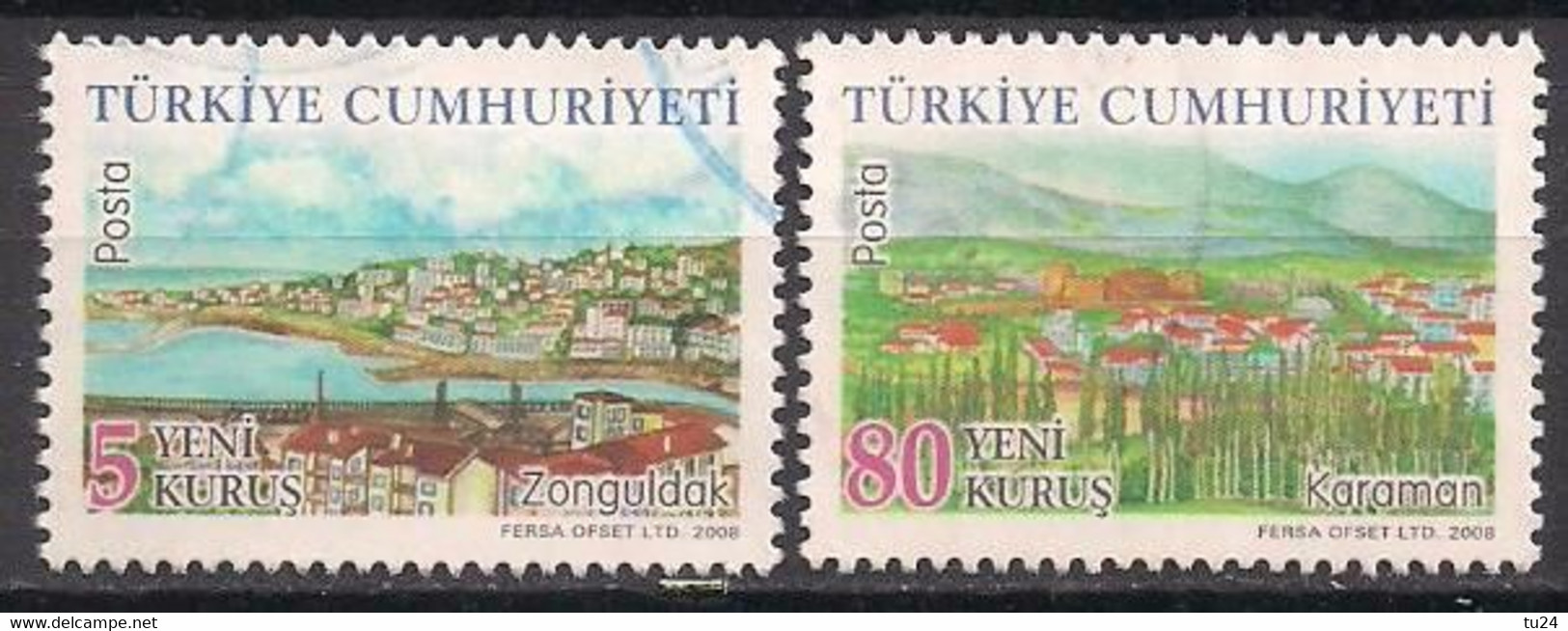 Türkei  (2008)  Mi.Nr.  3671 + 3675  Gest. / Used  (1cs12) - Usados