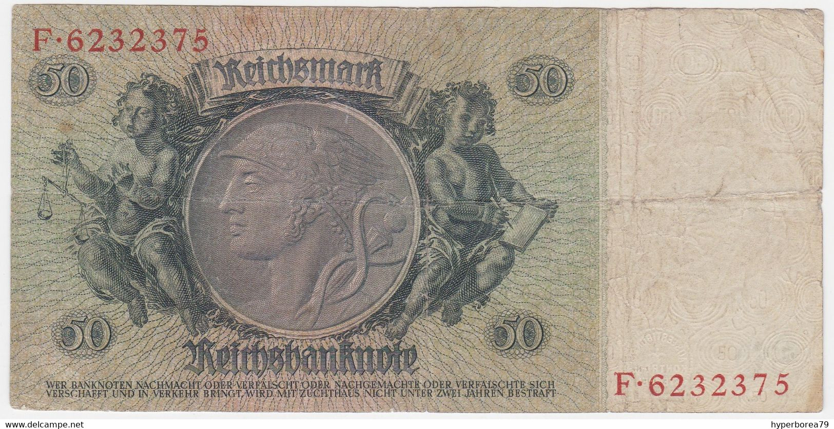 Germany P 182 A - 50 Reichsmark 30.3.1933 - Fine - 50 Mark