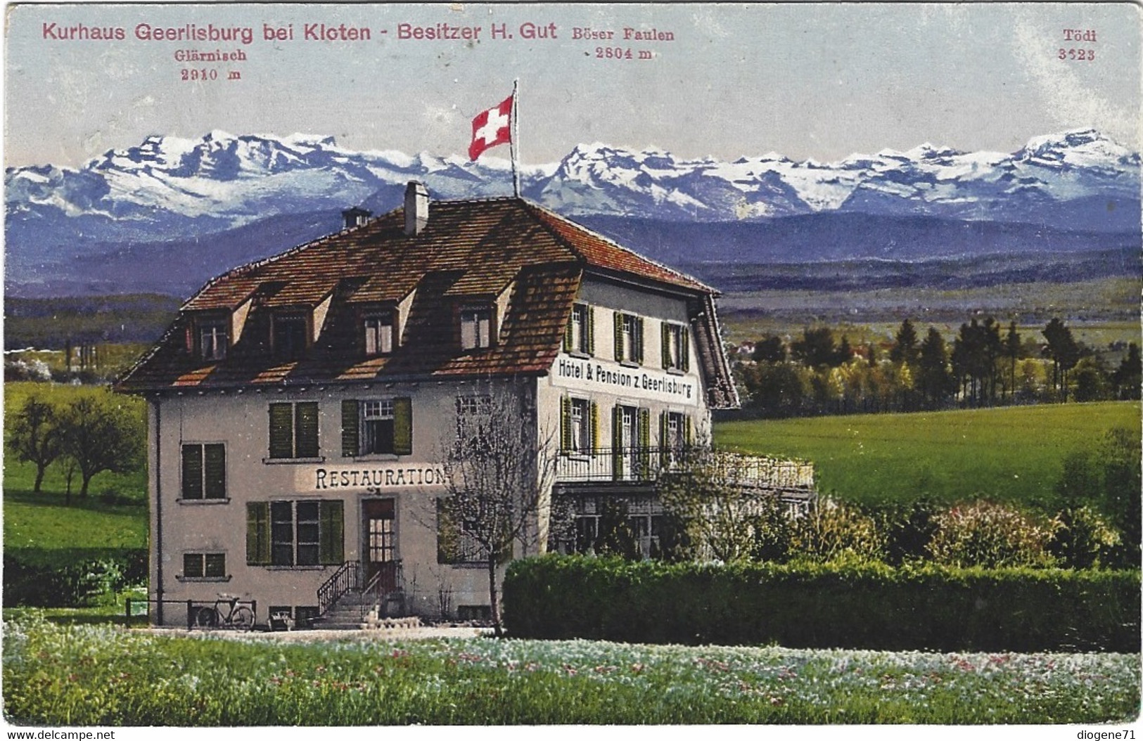 Kurhaus Geerlisburg Bei Kloten 1919 - Kloten