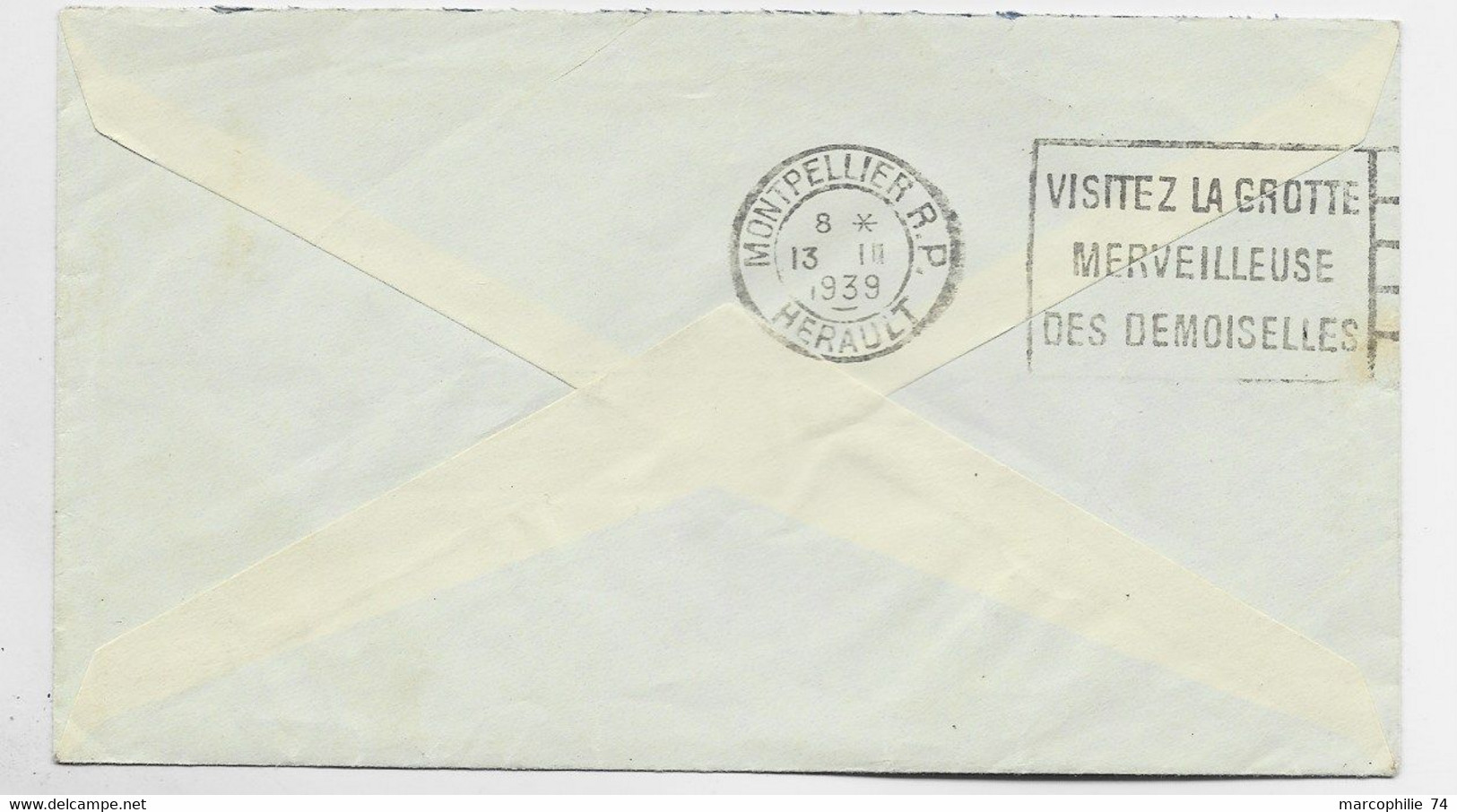 SOUDAN FRANCAIS 20CX2+3FR LETTRE COVER AVION BAMAKO AVION 8 FEVR 1939 PUR HERAULT - Brieven En Documenten