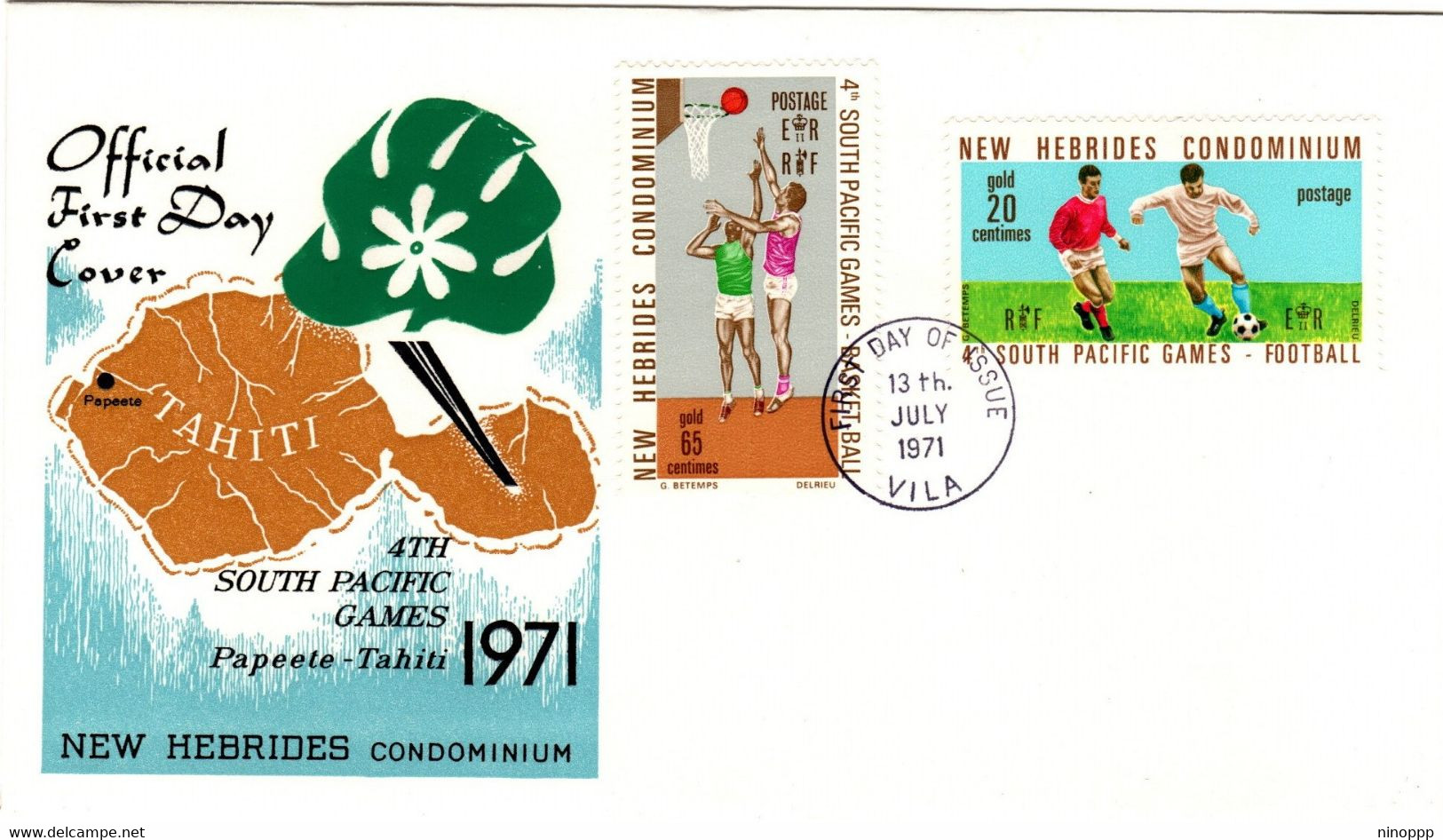New Hebrides 1971 4th South Pacific Games, First Day Cover - FDC