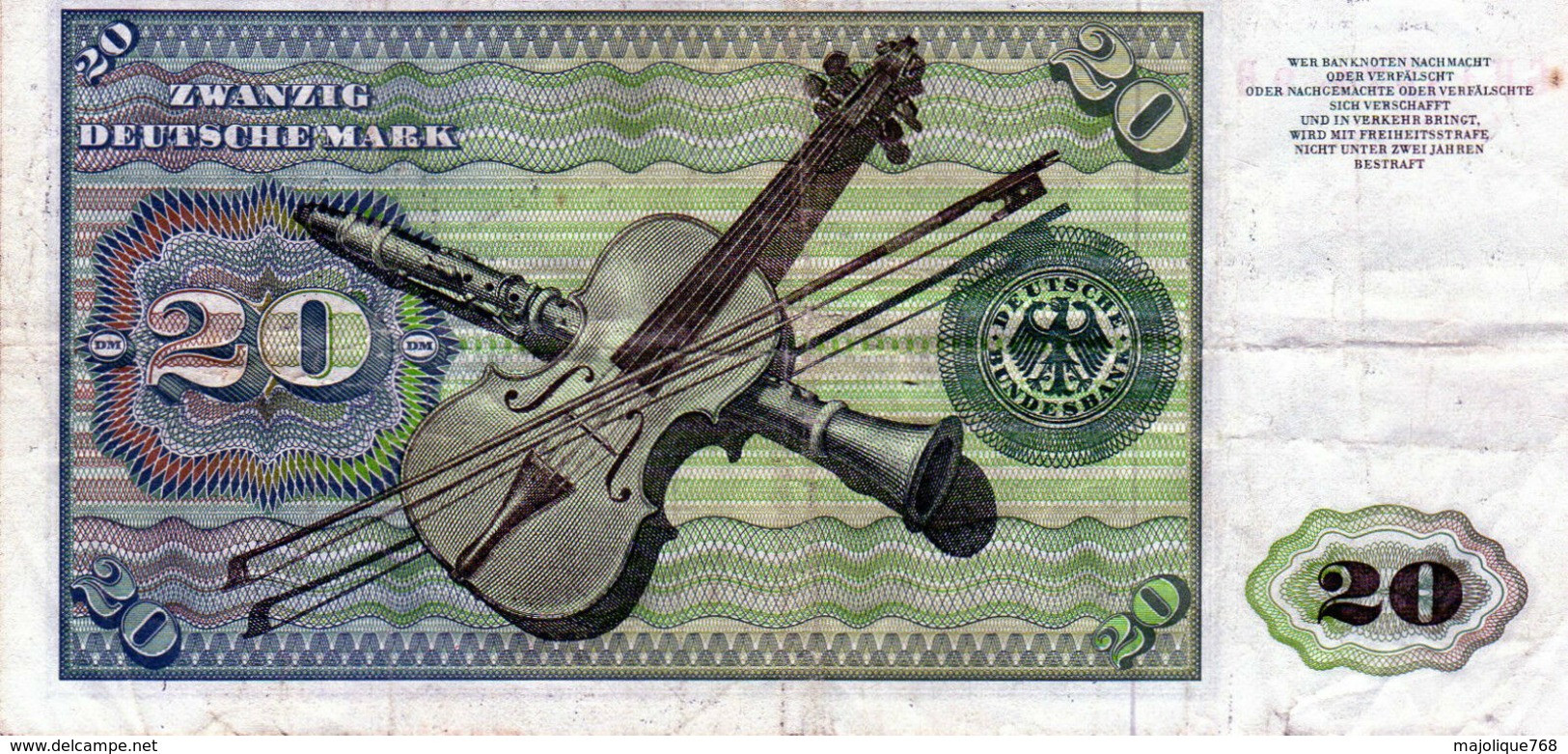 Billet De 20 Mark Du 1 Juin 1977 - - 20 Deutsche Mark