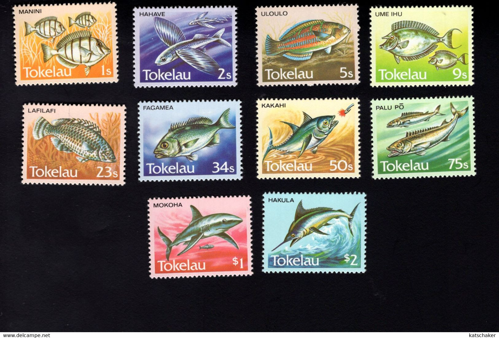 1653848177 1984 SCOTT  104 113 POSTFRIS (XX) MINT NEVER HINGED  - LOCAL FISH - Tokelau