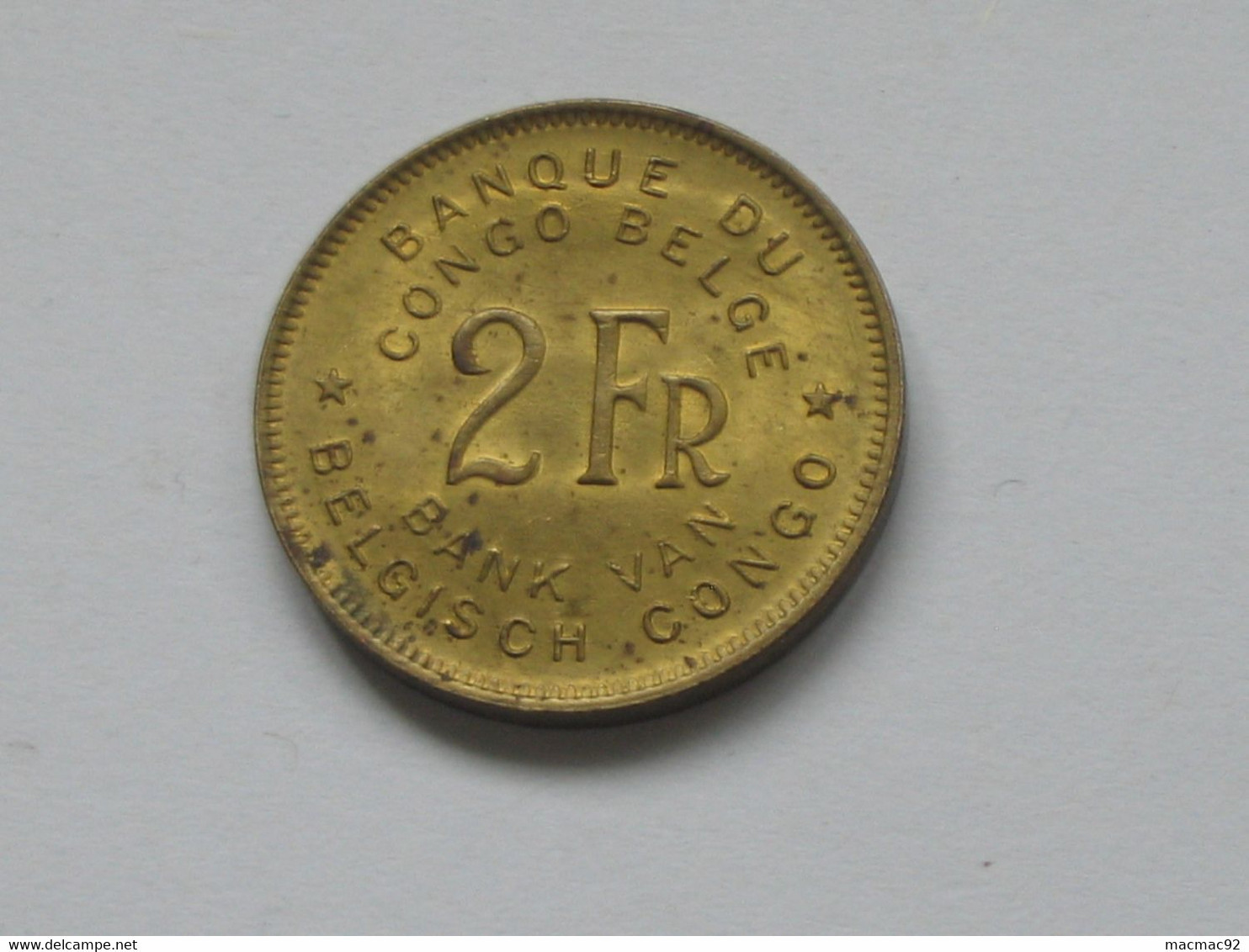 2 Francs 1946 - Banque Du Congo Belge - Bank Van Belgisch Congo  **** EN ACHAT IMMEDIAT **** - 1945-1951: Régence