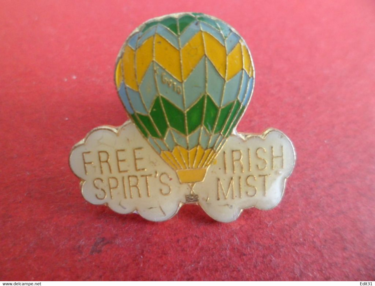 Pins  - émail énamel EGF - Ballon Montgolfiere -  Boisson Alcool Free Spirt's - Irish Mist - Irish Whiskey Vhisky - - Montgolfières