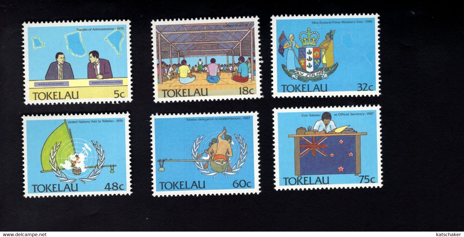 1653857492 1988 SCOTT  151 156 POSTFRIS (XX) MINT NEVER HINGED  -  POLITICAL DEVELOPMENT - Tokelau