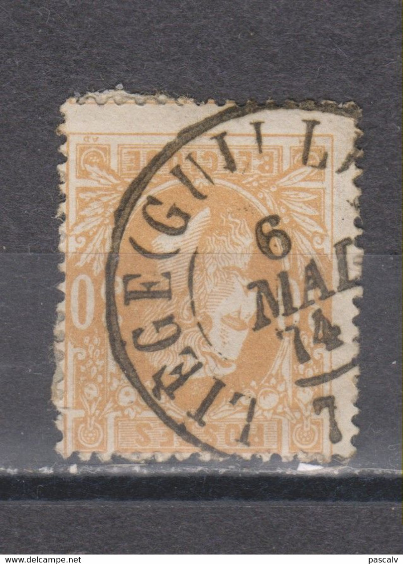 COB 33 Oblitération Double Cercle LIEGE (Guillemins) - 1869-1883 Leopold II