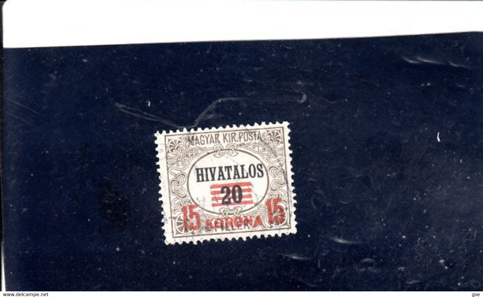 UNGHERIA  1922 - Yvert  T  9° - Servizio - Dienstmarken