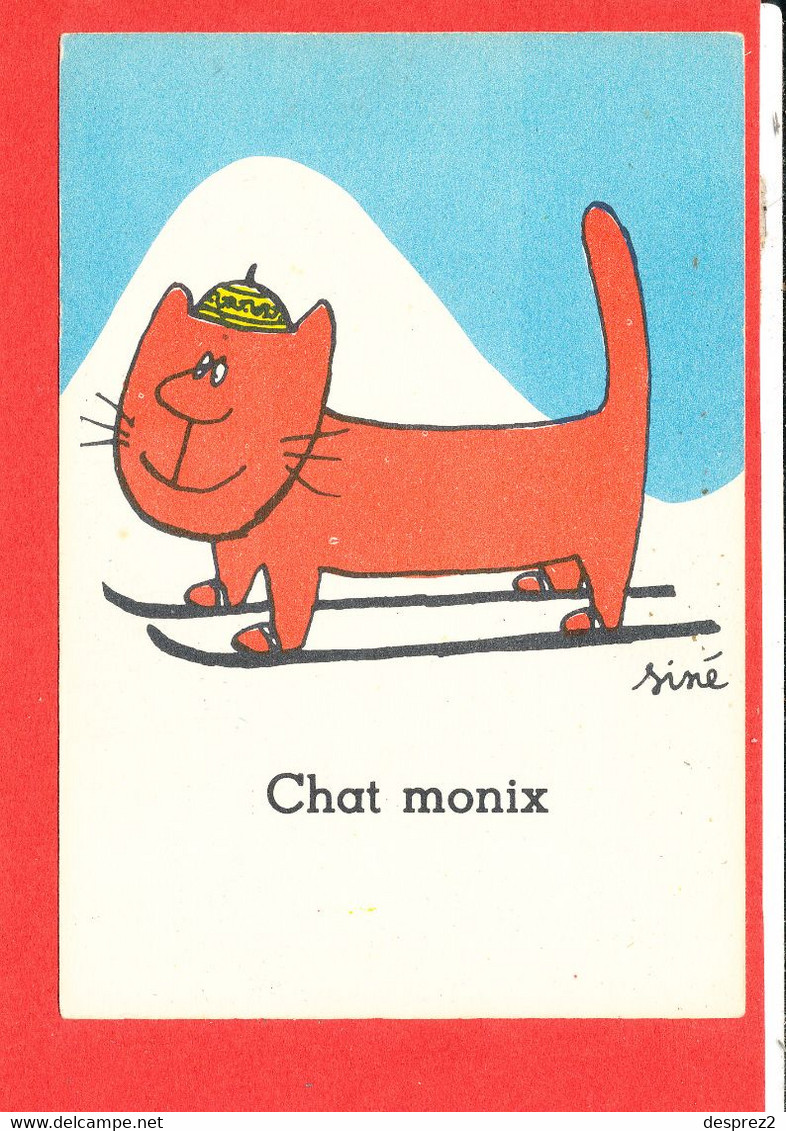 CHAT MONIX Cp Illustrée Par Siné          Format 15 Cm X 10.5 Cm - Sine