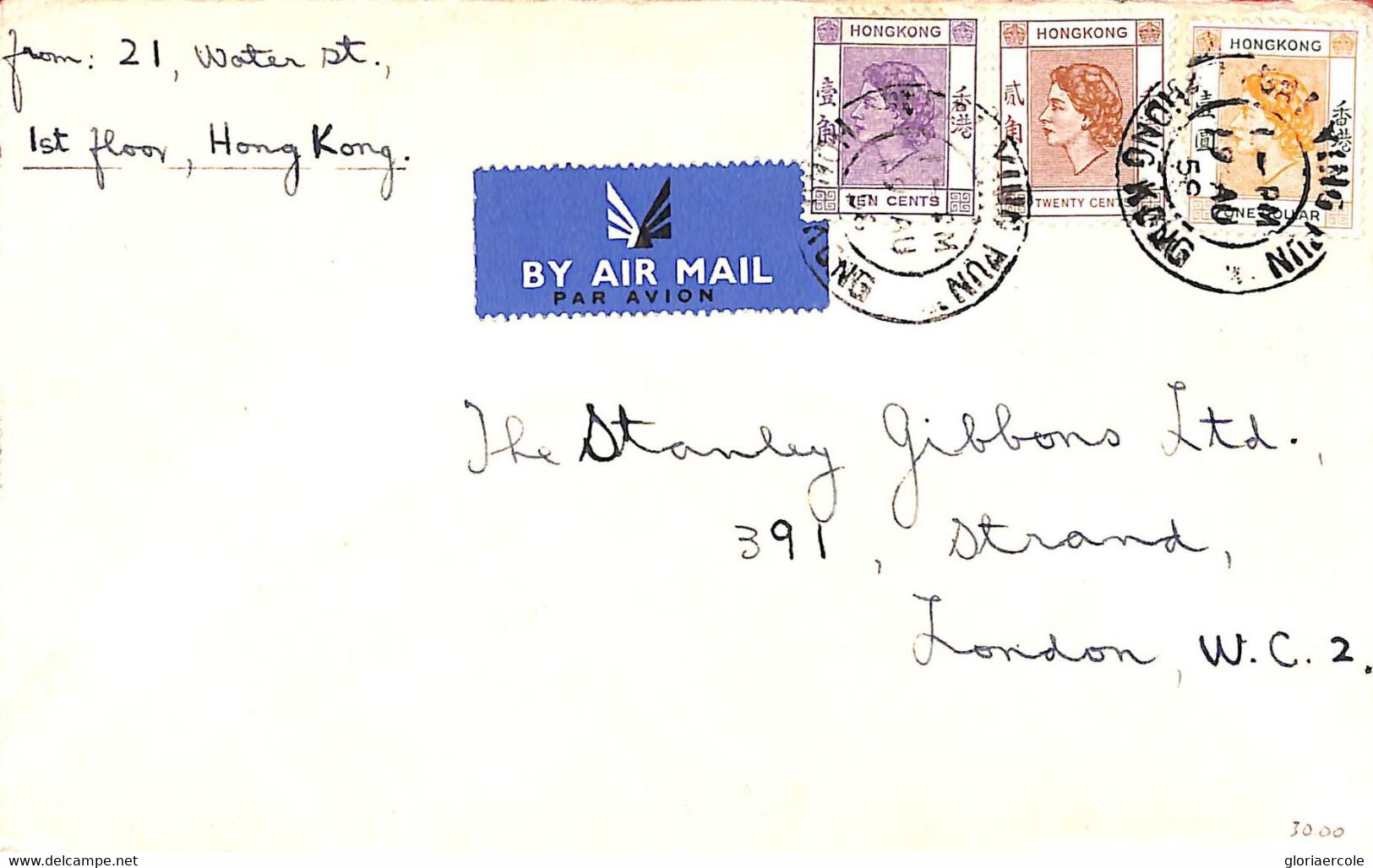 Aa6804 - HONG KONG - POSTAL HISTORY -  COVER From SAI YUNG PUN To ENGLAND 1958 - Lettres & Documents
