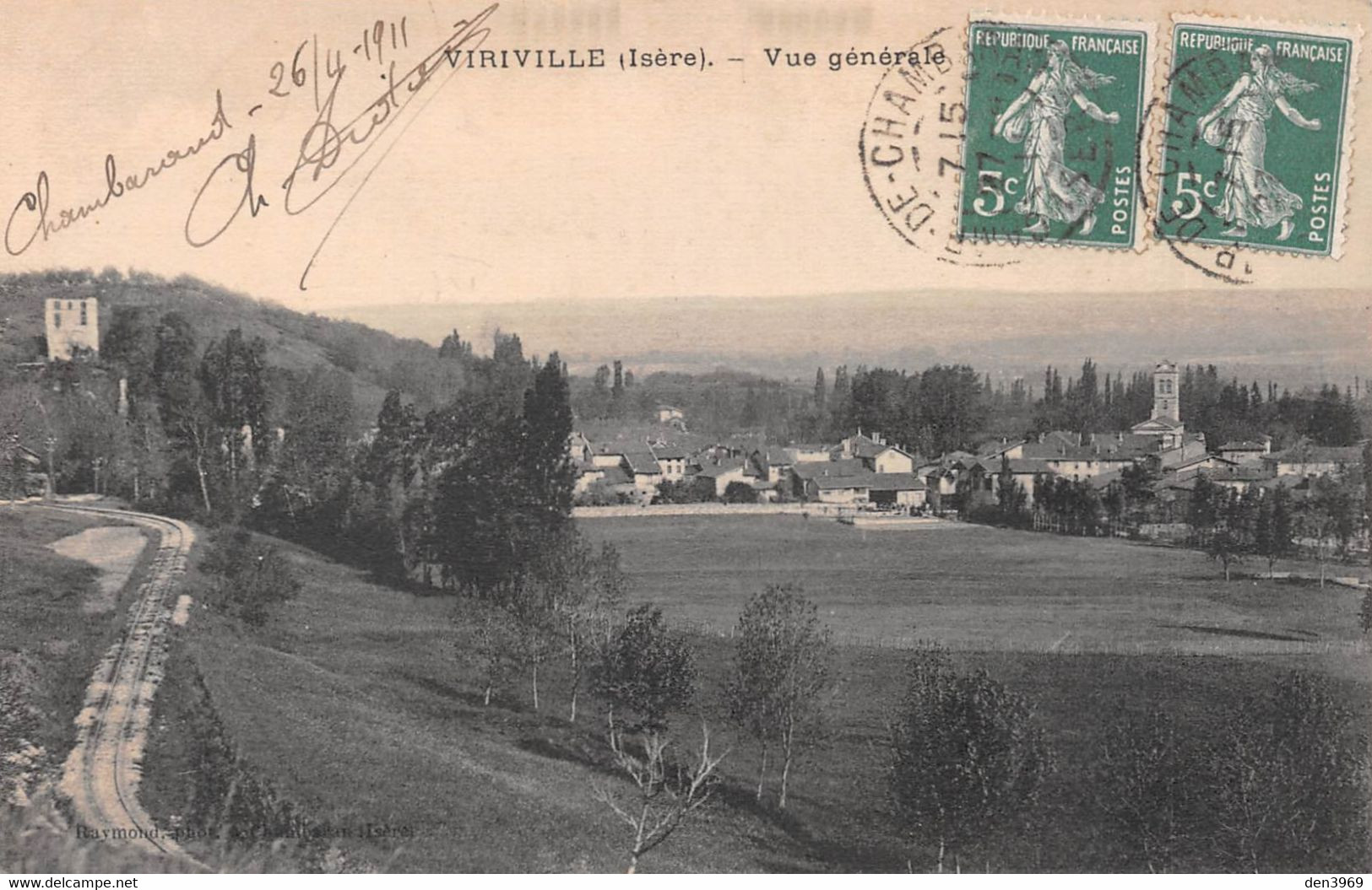 VIRIVILLE (Isère) - Vue Générale - Voie Ferrée - Viriville