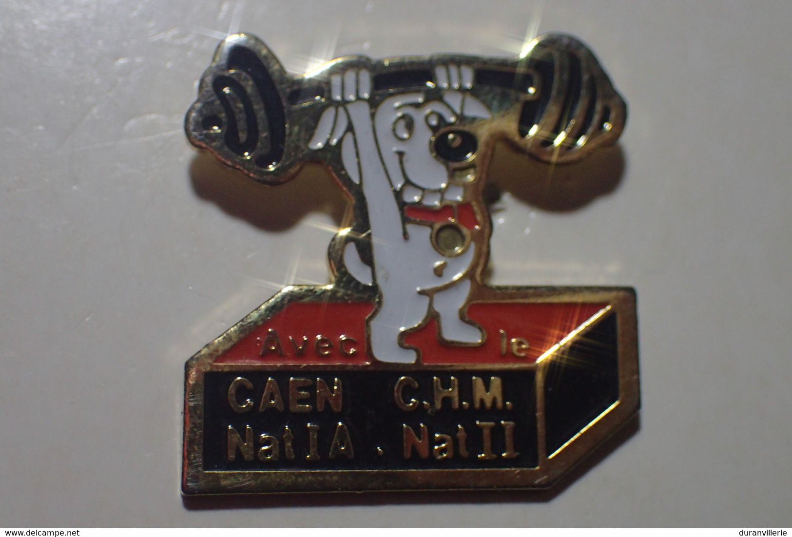 Pin's  Haltérophilie , Caen CHM Nat1A , Nat 2 , Haltéres - Weightlifting