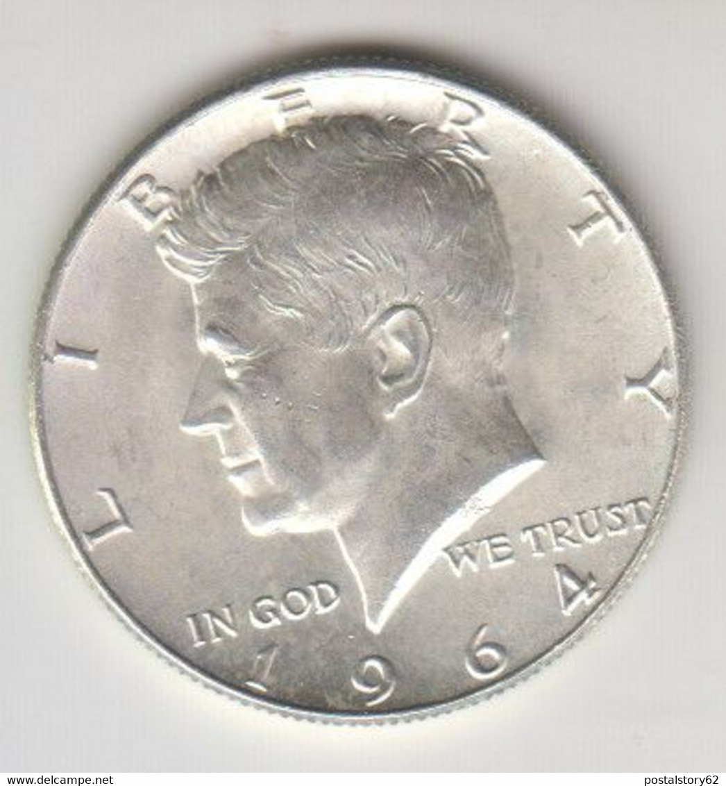 USA, Stati Uniti - J.F. Kennedy Mezzo Dollaro Arg. 900 Anno 1964 - Half Dollar - 1964-…: Kennedy